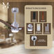 Atlas Alessandra - LK 72 inch Brushed Nickel with Walnut Tone Blades Transitional Ceiling Fan